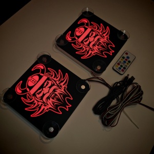 Set Embleme LED Interior VOLVO VIKING – Modul Curcubeu, 15 Culori, 200 efecte dinamice, USB - Img 5