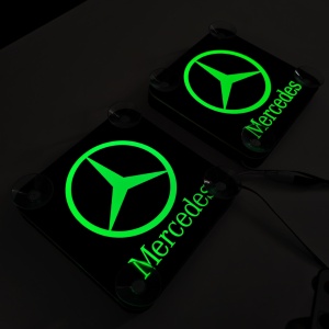 Set Embleme PLACI LED Dinamice, interior, Mercedes, 18x18 cm - Img 6