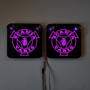 Set Embleme PLACI LED Dinamice, interior, SCANIA VABIS , 18x18 cm - Img 7