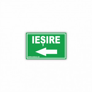 V253 Semn indicator iesire sageata stanga, Tabla aluminiu, Autocolant sau PVC