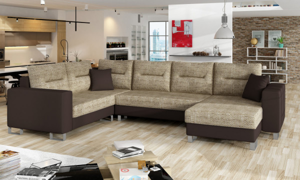 Canapea modulara, extensibila, cu spatiu pentru depozitare, 312x95x210 cm, Dorado R01, Eltap