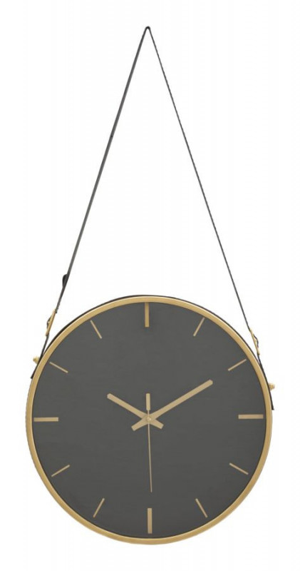 Ceas decorativ negru/auriu din MDF si metal, ∅ 34 cm, Elegant Mauro Ferretti - Img 1