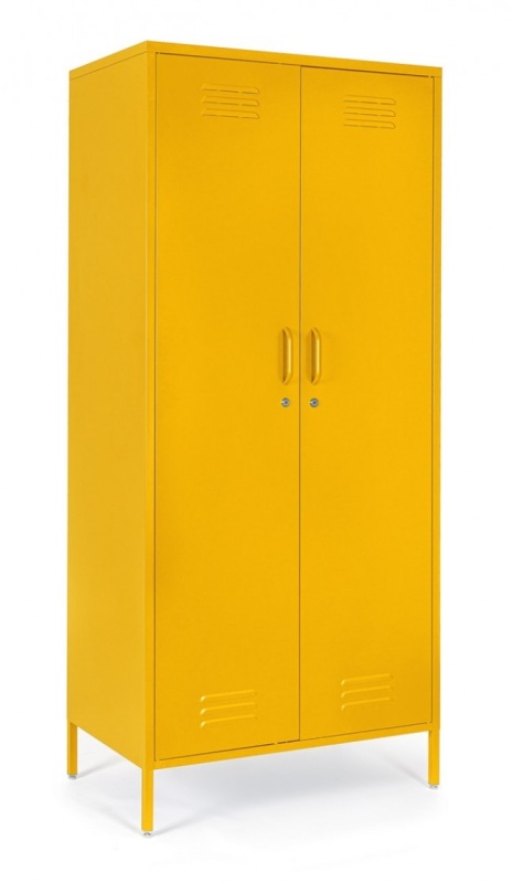 Dulap cu doua usi, galben, 50x80x185 cm, Cambridge, Yes
