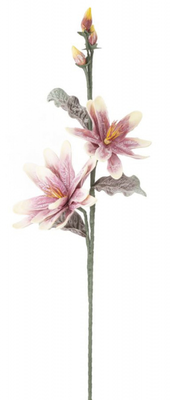 Floare artificiala roz din plastic si metal, ø 25 x H98 cm, Magnolia Mauro Ferreti - Img 1