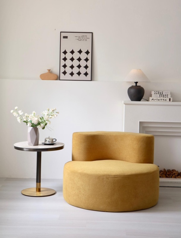 Fotoliu rotund din spumă cu memorie HD – design premium și confort absolut