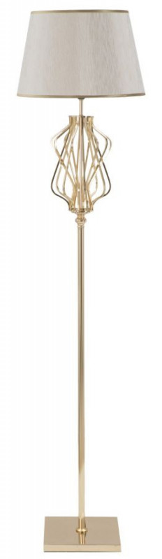 Lampadar auriu/crem din metal, Soclu E27 Max 40W, ∅ 40 cm, Glam Mauro Ferretti - Img 1
