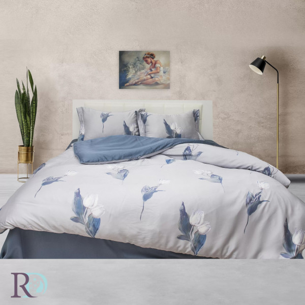 Lenjerie de pat, 100% tencel, albastru, Roxyma Dream Sion - Img 1