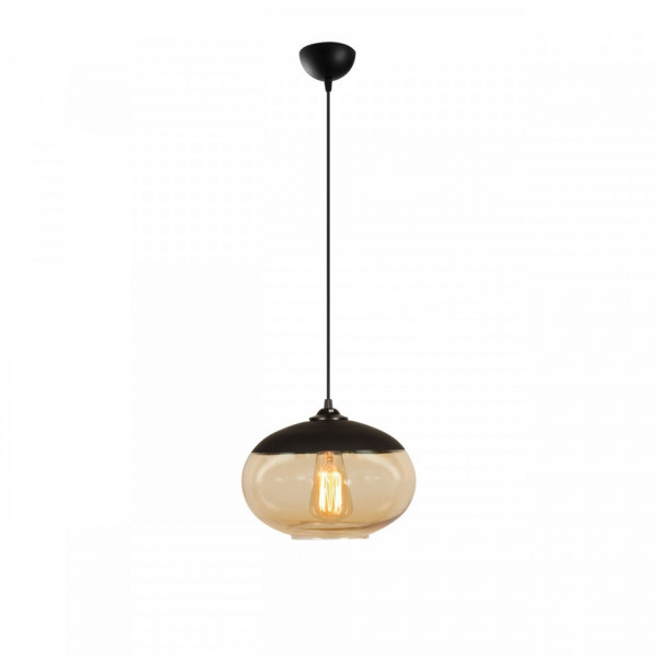 Lustra Camini MR - 867, Opviq, 25 x 113 cm, 1 x E27, 100W, negru/honey