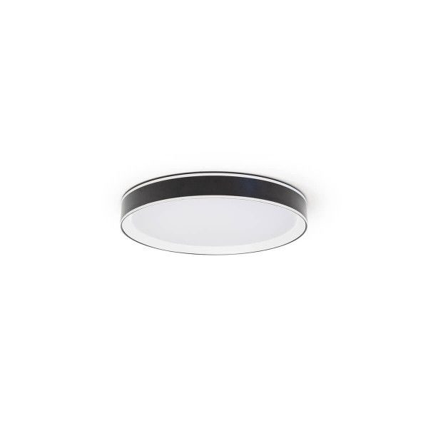 Plafoniera LED Praslin, alb / negru, dimabila, cu telecomanda, lumina calda / rece / neutra, Kelektron