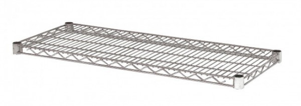 Polita pentru rafturi depozitare modulare crom din metal, 90x35 cm, Lux Bizzotto