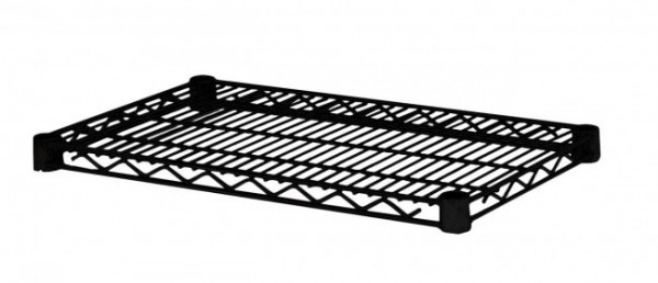 Polita pentru rafturi depozitare modulare negru mat din metal, 60x35 cm, Lux Bizzotto