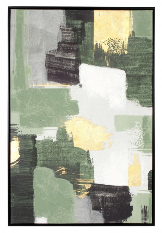 Tablou decorativ multicolor din MDF si panza, 82,6x4,3x122,6 cm, Bold Abstract Bizzotto