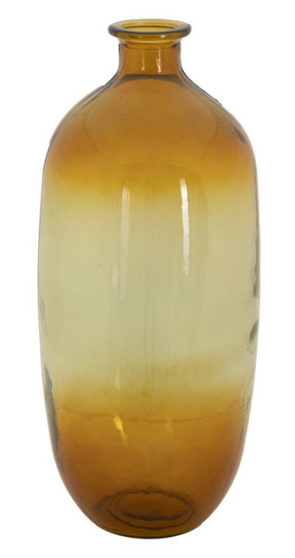 Vaza decorativa portocalie din sticla reciclata, ø 19 x H45 cm, Napoles Mauro Ferreti - Img 1