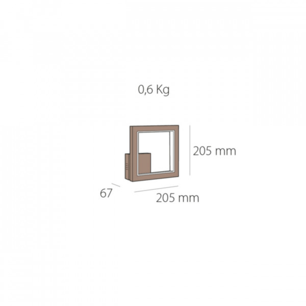 Aplica LED Frame, alb, lumina neutra, Max 16W, Kelektron - Img 2