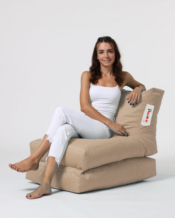 Fotoliu puf bean bag, extensibil, bej, 248FRN1217