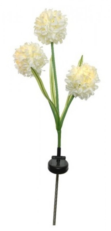 Lampa de gradina Flower, Lumineo, 10x70 cm, 3 led-uri, alb