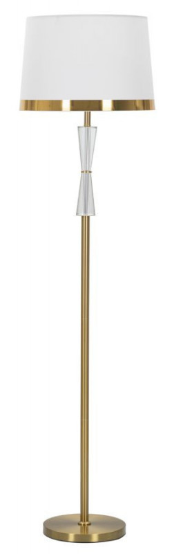 Lampadar auriu din metal si sticla, soclu E27, max 40W, Ø 40 cm, Cristal Mauro Ferreti - Img 1