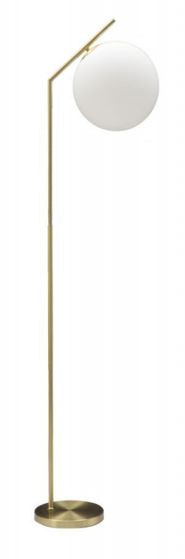 Lampadar auriu din metal, Soclu E27 Max 40W, 25x36x179 cm, Glamy Mauro Ferretti