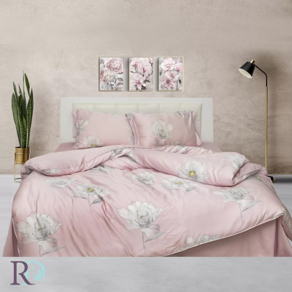 Lenjerie de pat, 100% tencel, roz, Roxyma Dream Koket