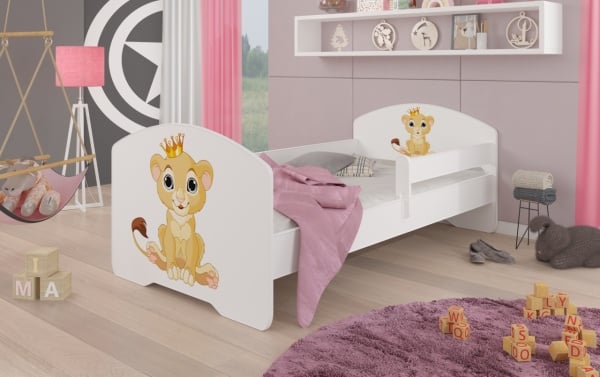 Pat copii cu saltea din spuma si somiera incluse, Pepe Barrier 1Bd, ADRK Furniture