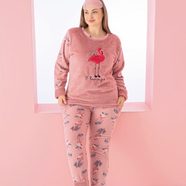 Pijama dama, cocolino, roz pal, PFC-100 - Img 1