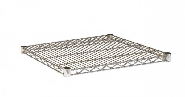 Polita pentru rafturi depozitare modulare crom din metal, 60x45 cm, Lux Bizzotto