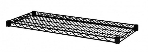 Polita pentru rafturi depozitare modulare negru mat din metal, 90x35 cm, Lux Bizzotto