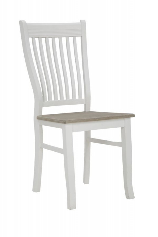 Set 2 scaune dining albe din MDF si lemn de Paulownia, 48 x 43 x 93 cm, Tolone Mauro Ferreti