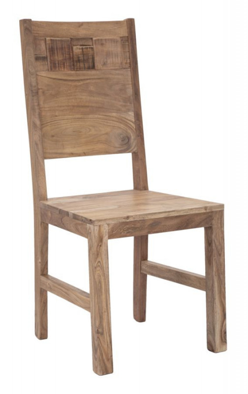 Set 2 scaune dining maro din lemn de acacia, 45 x 45 x 100 cm, Mumbai Mauro Ferreti