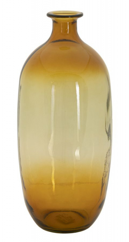 Vaza decorativa portocalie din sticla reciclata, ø 16 x H38 cm, Napoles Mauro Ferreti