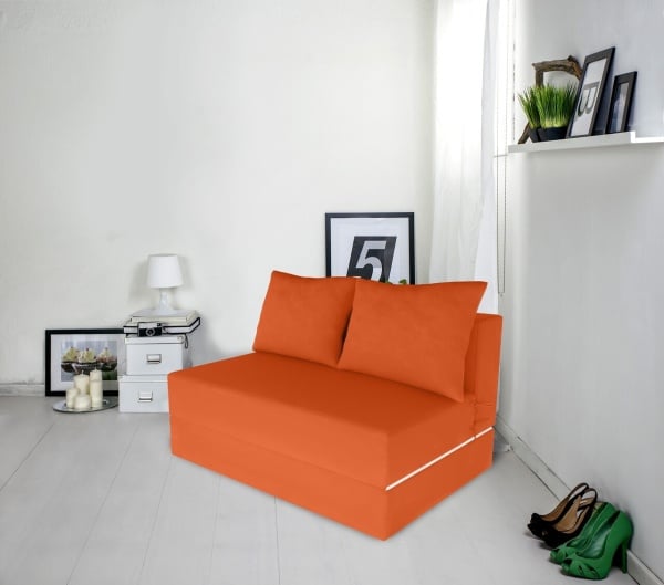 Canapea extensibila Urban Living, 136x80x70 cm, Orange