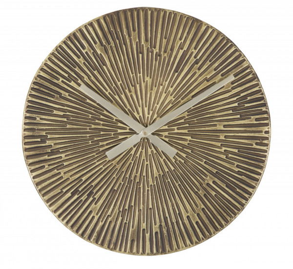 Ceas decorativ auriu antichizat din metal, ∅ 50 cm, Opis Mauro Ferretti