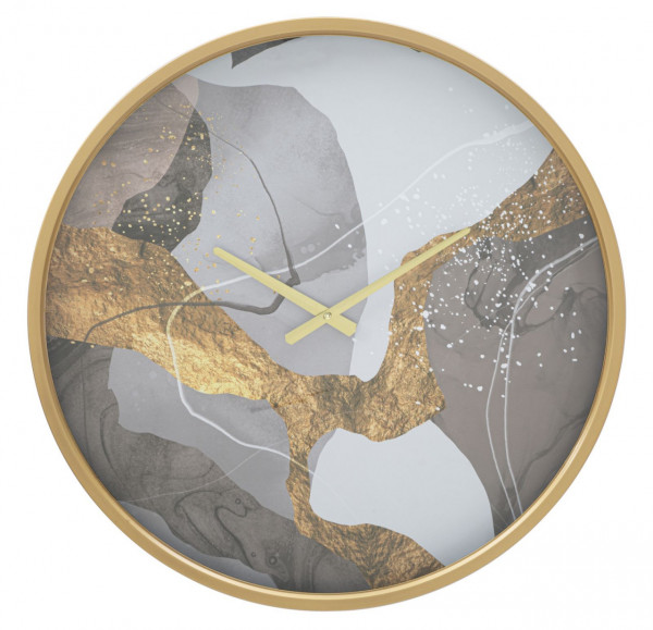 Ceas decorativ multicolor din metal, ∅ 60 cm, Art Grey Mauro Ferretti - Img 1