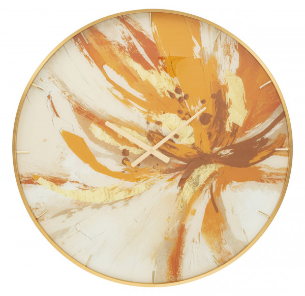 Ceas decorativ multicolor din metal si MDF, ∅ 80 cm, Toply Mauro Ferretti - Img 1