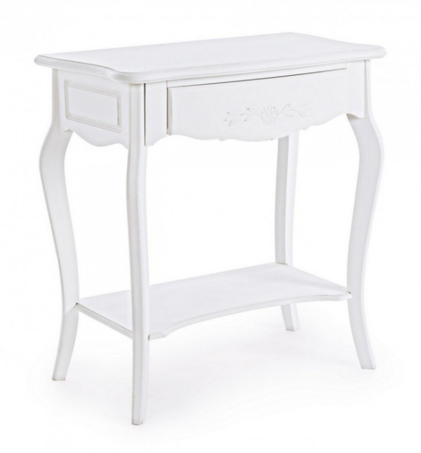 Consola alb antichizat din MDF, 70x40x74 cm, Daisy Bizzotto