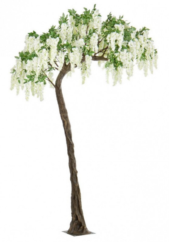 Copac artificial decorativ alb, 320 cm, Wisteria Bizzotto