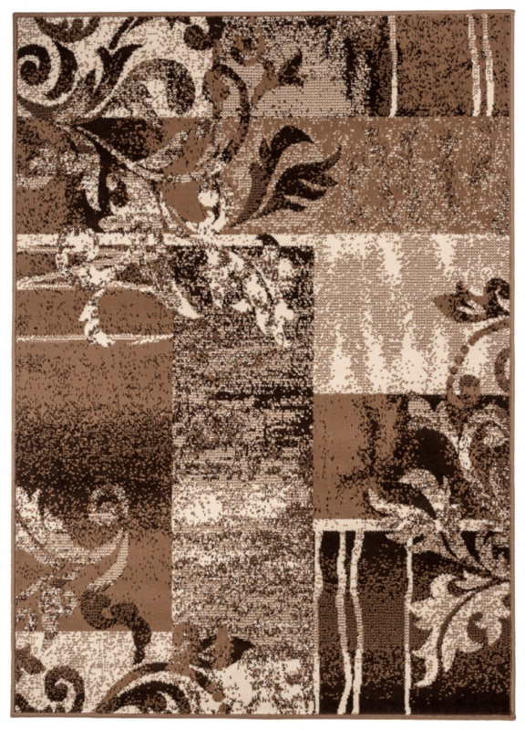 Covor Cratombus, Decorino, 160x230 cm, polipropilena, maro/gri