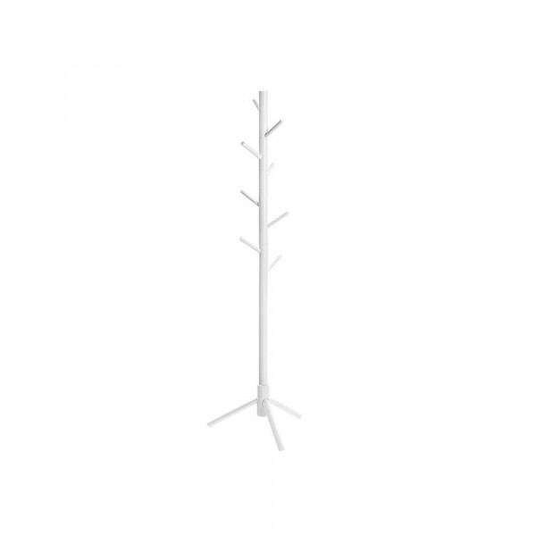 Cuier pom, 47 x 47 x 175 cm, lemn de arbore de cauciuc, alb, Vasagle
