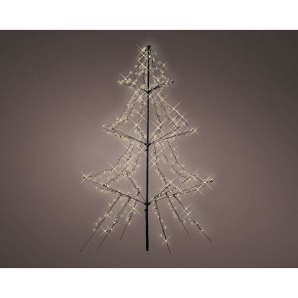 Decoratiune luminoasa Tree metal light-up, Lumineo, H200 cm, 420 LED-uri, lumina calda - Img 1