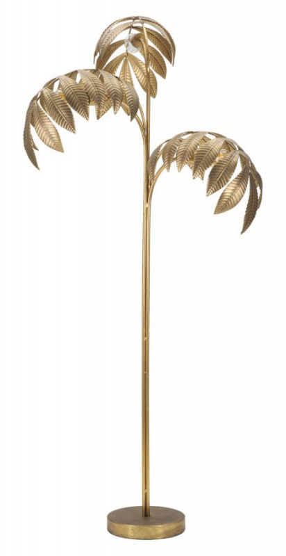 Lampadar auriu din metal, Soclu E27 Max 40W, ∅ 68 cm, Exotic Mauro Ferretti - Img 1