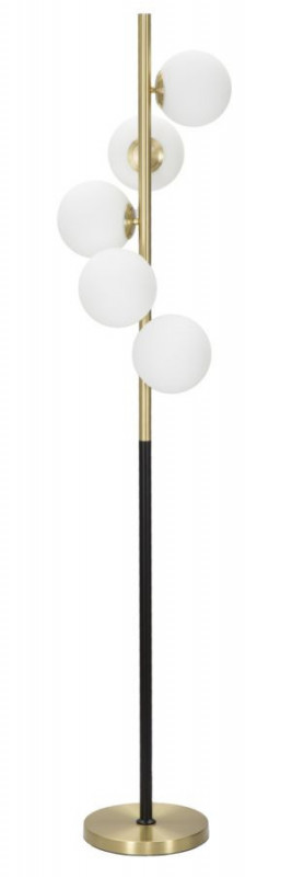 Lampadar auriu/negru din metal, Soclu E14 Max 40W, ∅ 46 cm, Glamy Dark Mauro Ferretti
