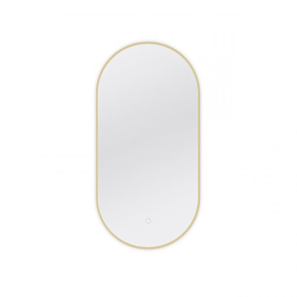 Oglinda ovala, iluminata, fara rama, 50x100x4 cm, Micedi, Eltap