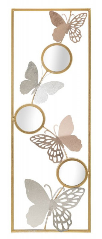 Panou decorativ multicolor din metal, 31x2x90 cm, Butterflies-B Mauro Ferretti