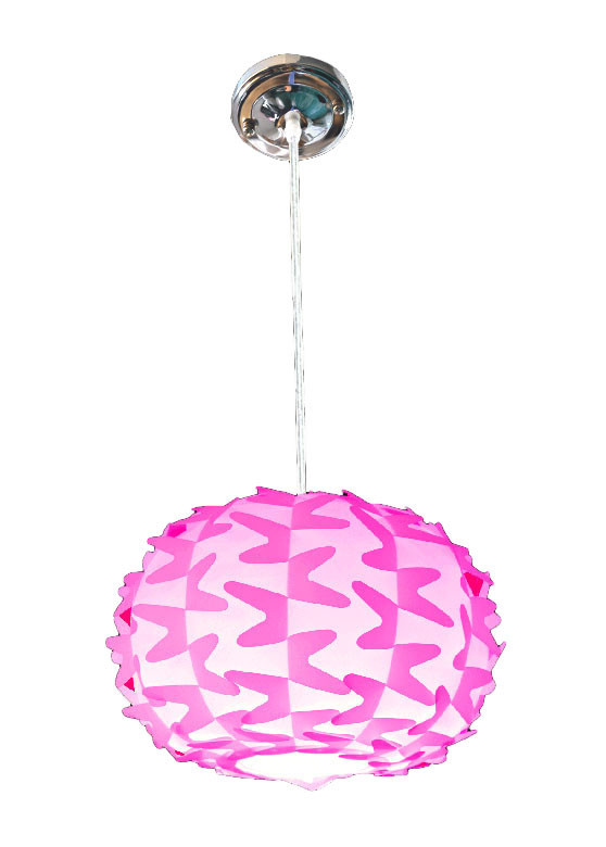 Pendul roz din plastic, ø 28 x h18 cm, soclu E27, Max 20W, Chip Mauro Ferreti