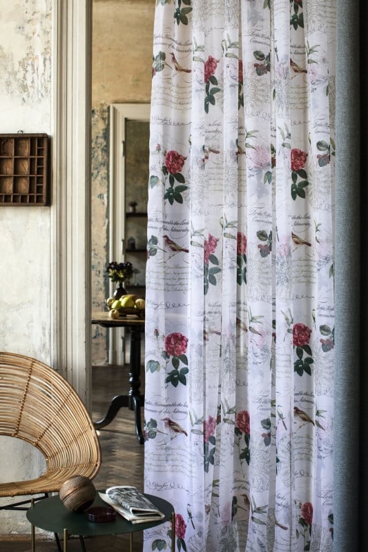 Perdea Mendola Interior, Birdy, 600x245 cm, poliester, roz