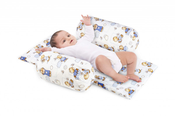 Suport de siguranta SomnArt cu paturica impermeabila pentru bebelusi, Ursuleti - Img 1