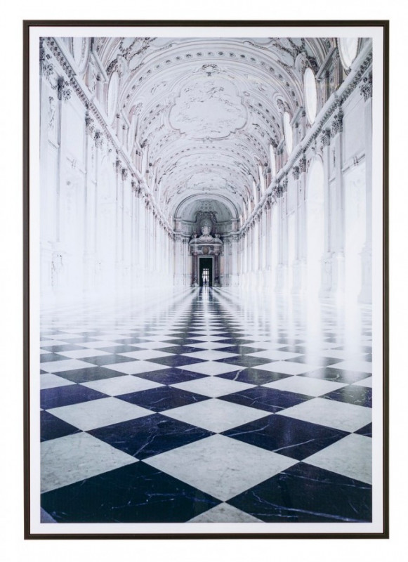 Tablou decorativ alb/negru din MDF si plastic, 70x3,2x100 cm, Art Bizzotto