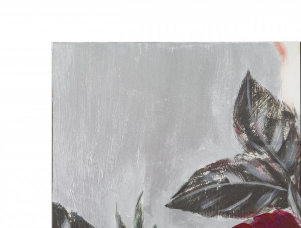 Tablou decorativ multicolor din lemn de Pin si panza, 90x3,7x90 cm, Flower Mauro Ferretti - Img 2
