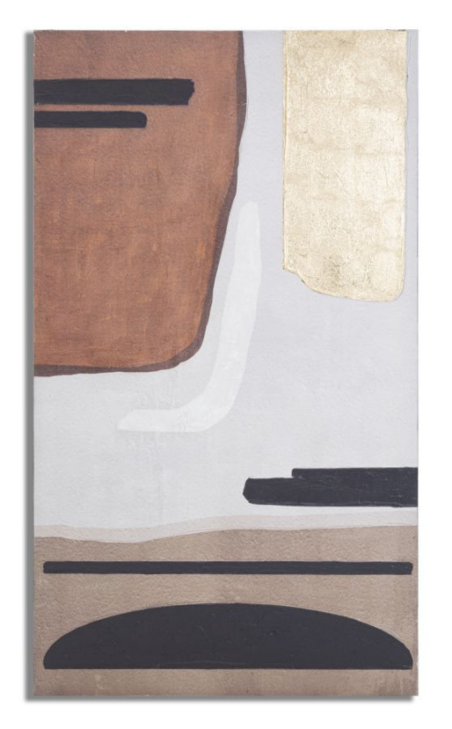 Tablou multicolor din lemn de pin si panza, 100 x 4,8 x 180 cm, Sear Mauro Ferreti