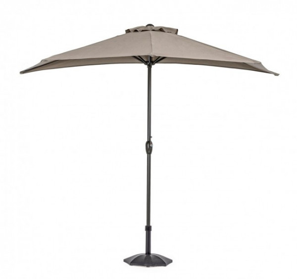 Umbrella semiluna, gri, 270 cm, Kalife, Yes